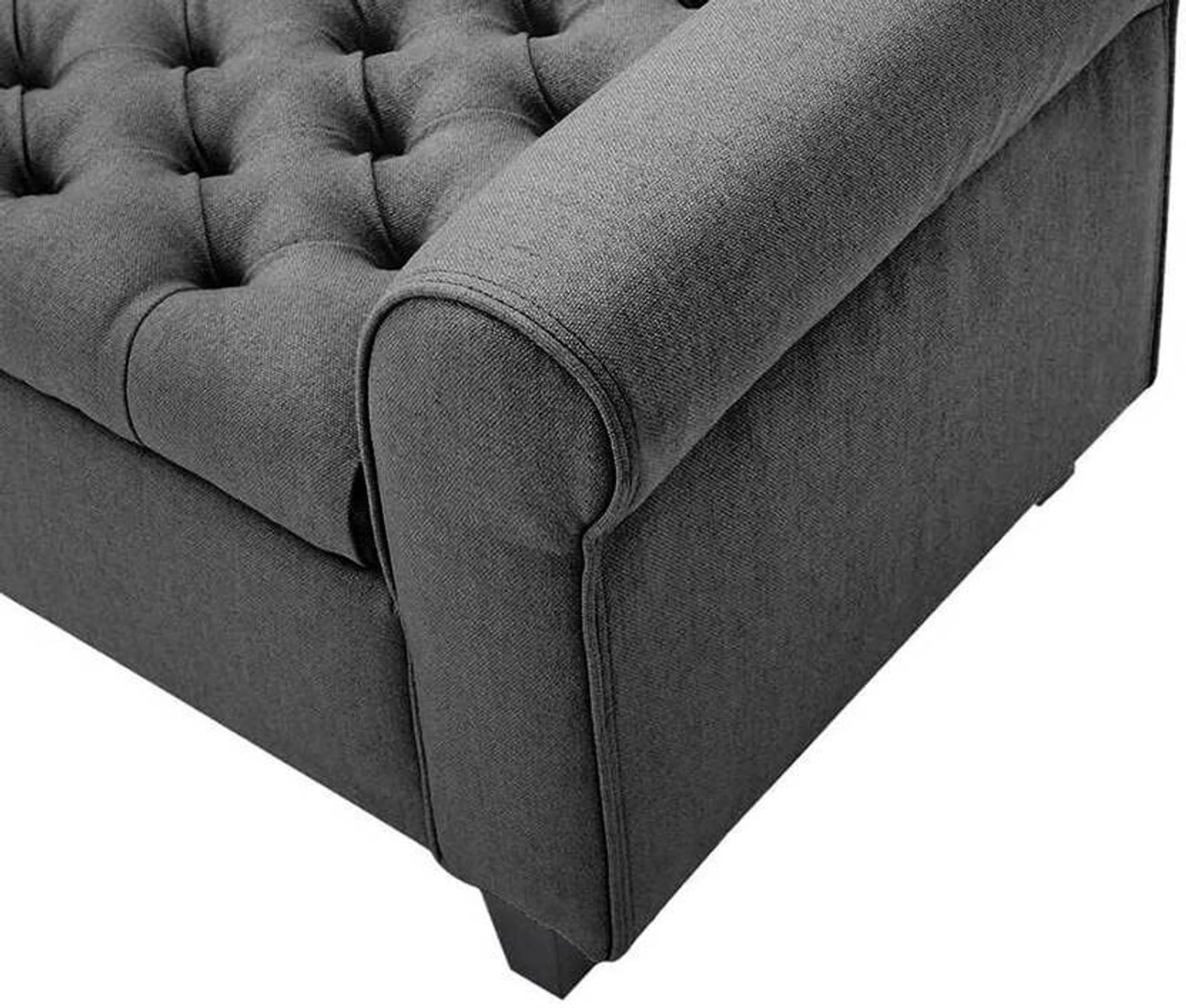 India wood mart Wooden Upholstered Storage Bench 2 Seater Sofa Couch Poufffe Storage Ottoman Solid Wood 2 Seater (Finish Color - Grey, Pre-assembled) - Image 6