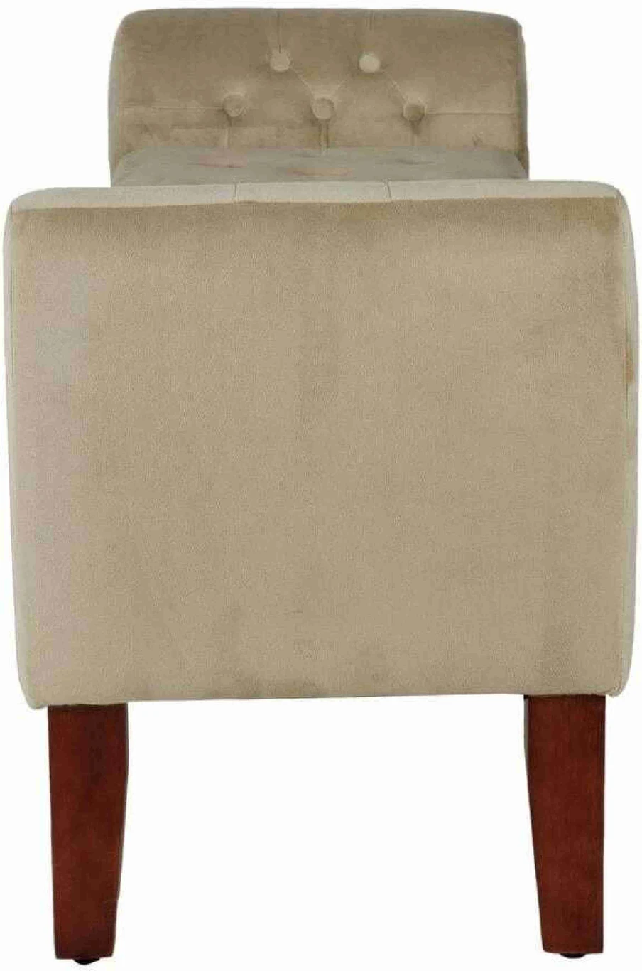 Wooden 2 seater bench sofa with storage box for living room,office,bedroom Beige Solid Wood 2 Seater (Finish Color - Beige, Pre-assembled) - Image 6