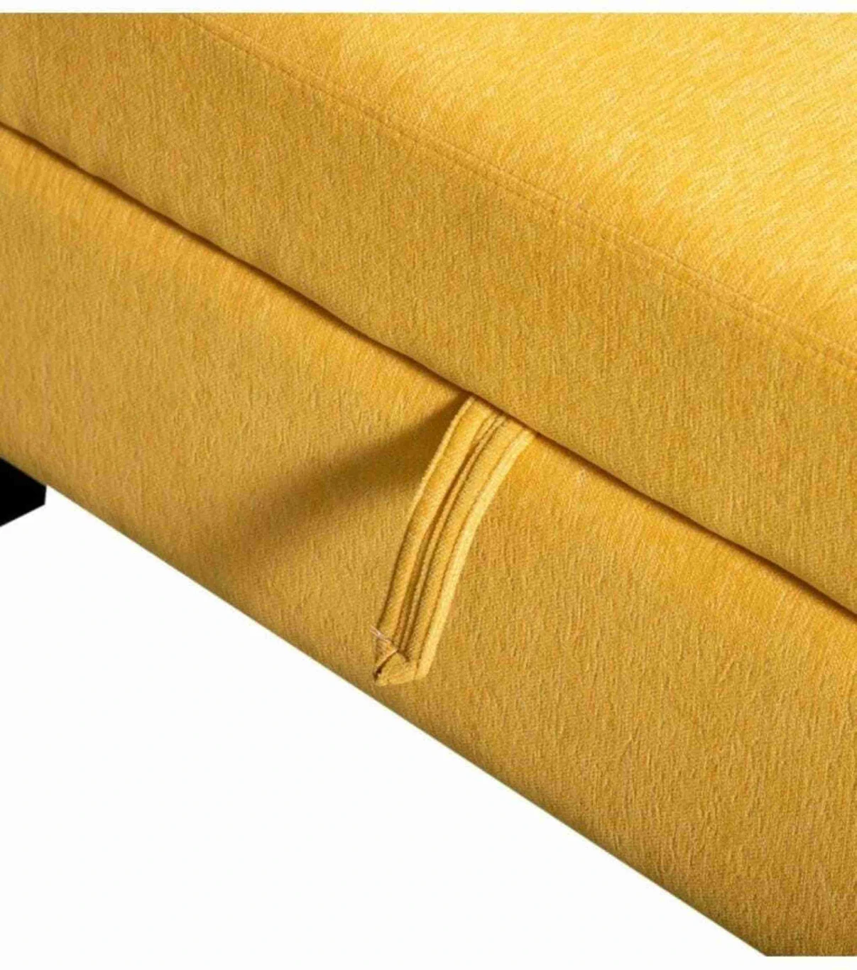 India wood mart wooden bench sofa with storage box; two-seater Bench Yellow Solid Wood 2 Seater (Finish Color - Yellow, Pre-assembled) - Image 2