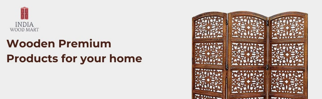 Wooden Room Partition | 3 Panel Room Divider Partition Solid Wood Decorative Screen Partition (Floor Standing, Finish Color - Brown, 3, Pre-assembled) - Image 3