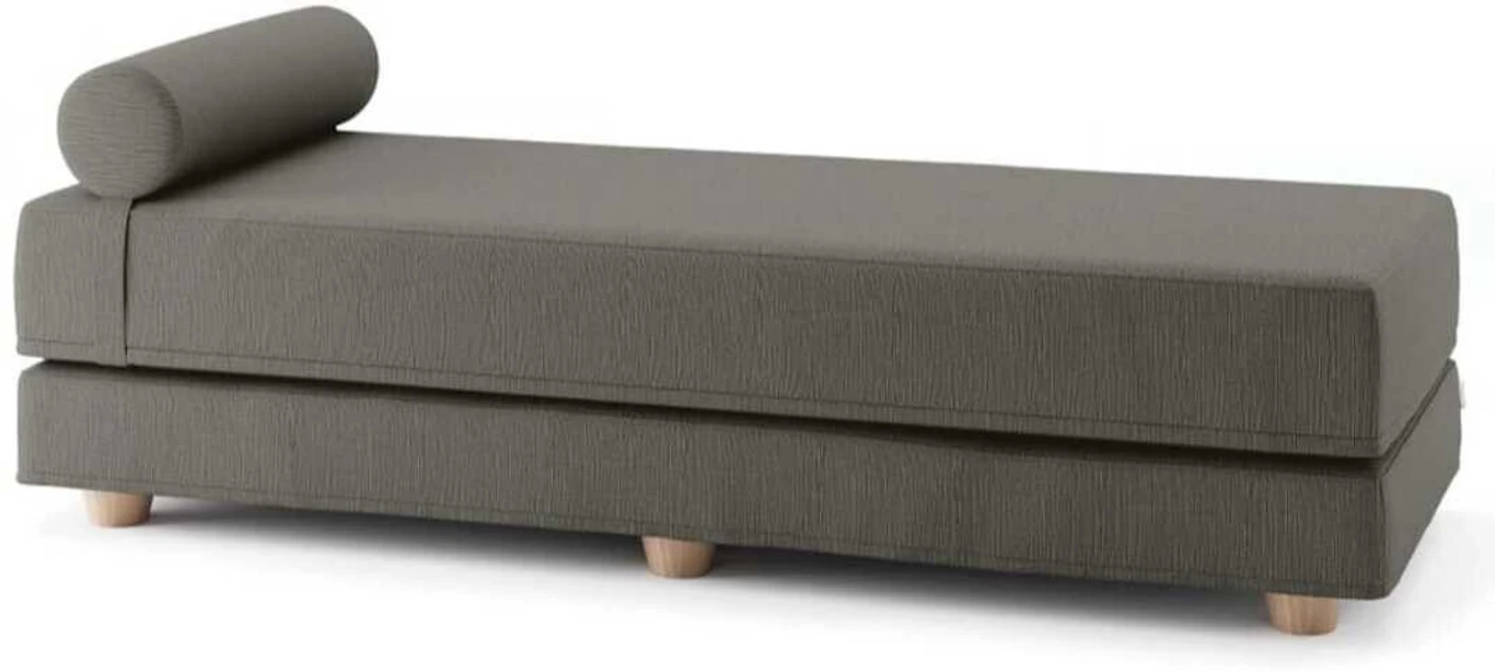 Daybed/Fold-Out Sleeper, Queen-Size Mattress Solid Wood Queen Bed Solid Wood Queen Bed, 203 cm x 74 cm (6.66 ft x 2.43 ft) (Finish Color - CHARCOAL, (Mattress Included), Delivery Condition - Pre-assembled) - Image 2